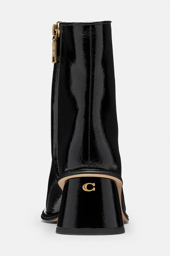 Coach bőr csizma Gigi Glazed fekete CCH46.BLK