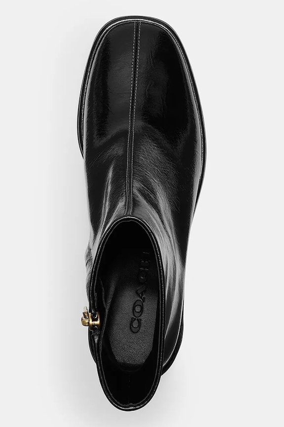 Coach bőr csizma Gigi Glazed CCH46.BLK fekete