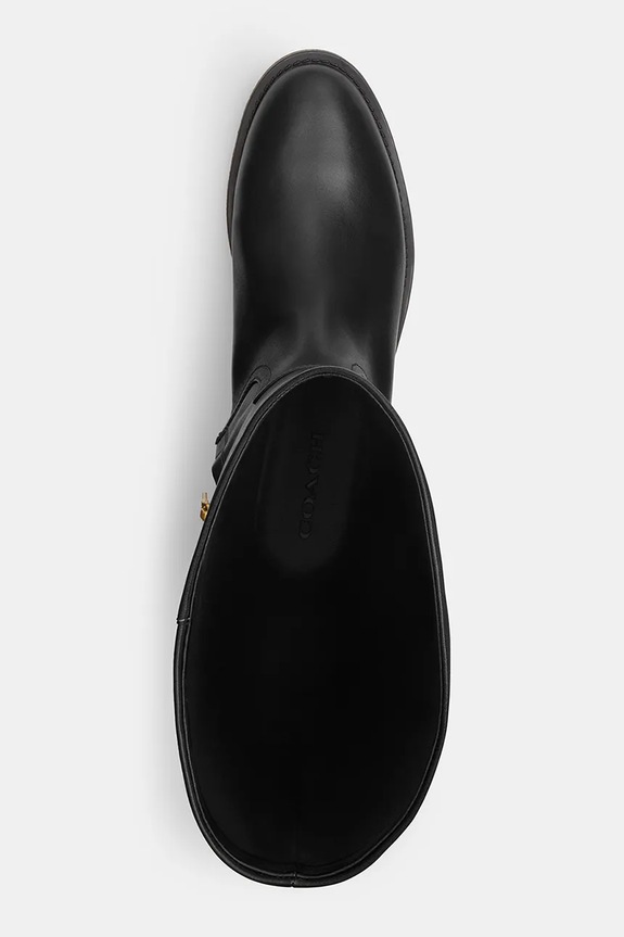Coach leather boots Park Tall CCH75.BLK black