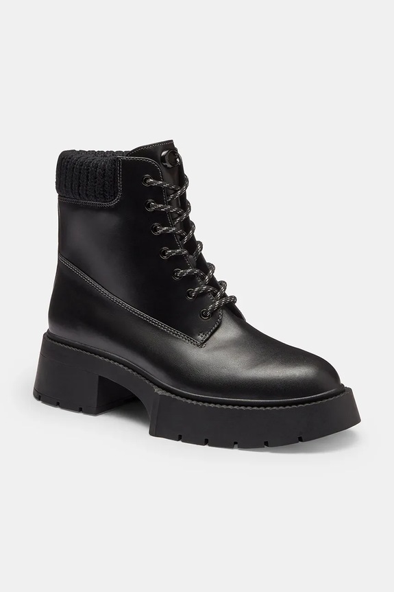 Шкіряні черевики Coach Leah Platform CCH88.BLK чорний AW25