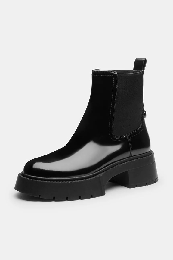 Shoes Coach ankle boots Leah Platform CCH90.BLK black