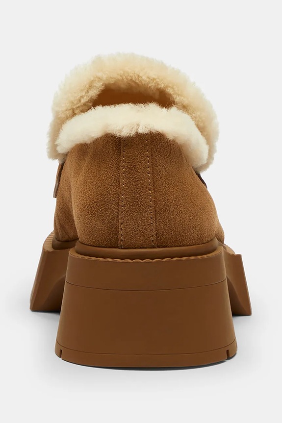 Coach mocassini in camoscio Leah Platform marrone CCH84.PP1