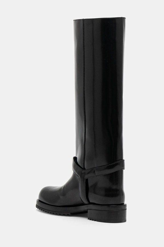 Încălțăminte Pollini cizme de piele PA26154G0NPC0000 negru