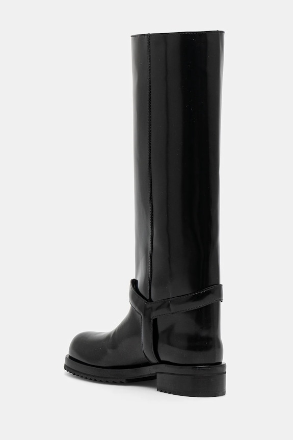 Încălțăminte Pollini cizme de piele PA26154G0NPC0000 negru