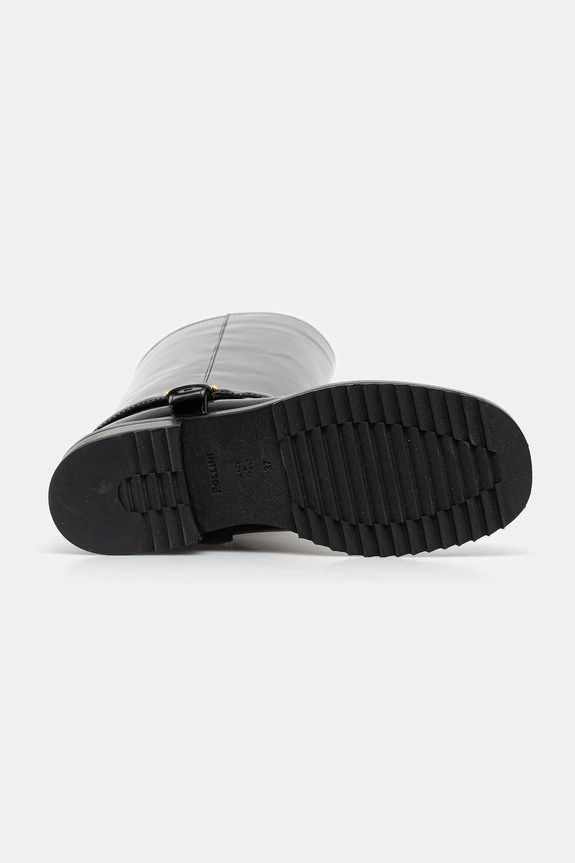 Pollini cizme de piele negru PA26154G0NPC0000