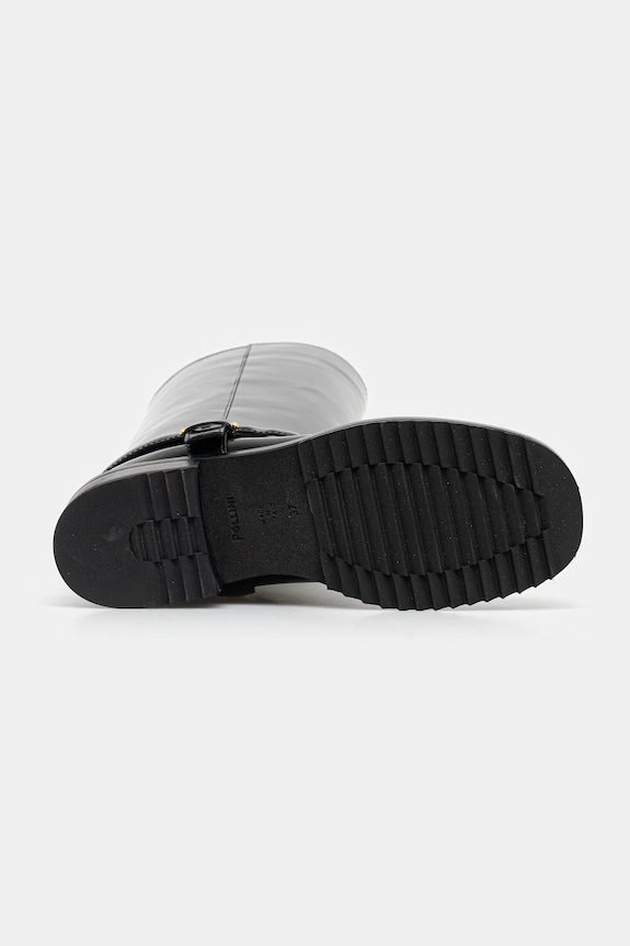 Pollini cizme de piele negru PA26154G0NPC0000