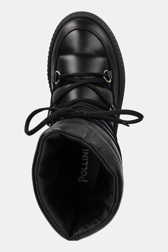 Pollini śniegowce skórzane czarny SA24225G0NTE100A