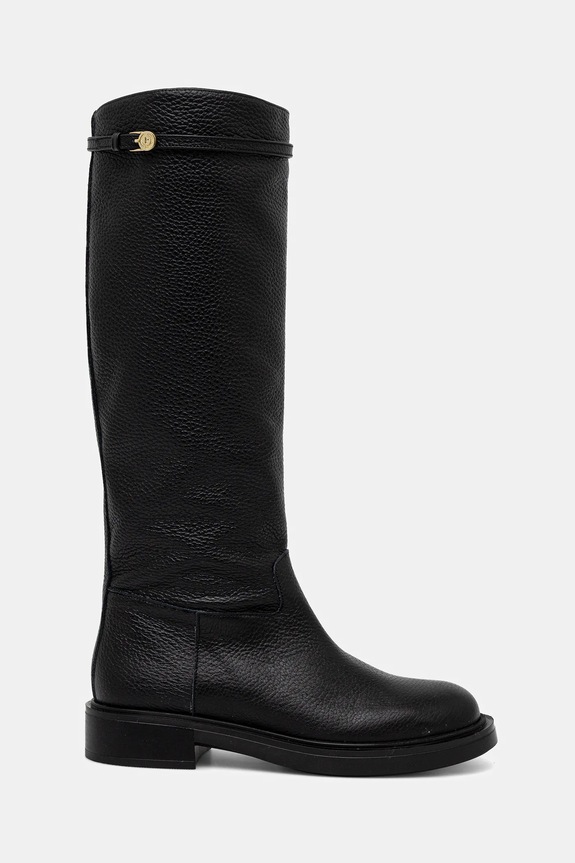 Kožené kozačky Pollini SA26083G0NTD0000 černá AW25