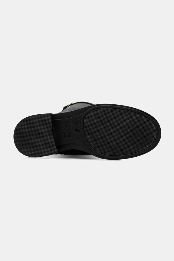 Kožené kozačky Pollini SA26083G0NTD0000 černá