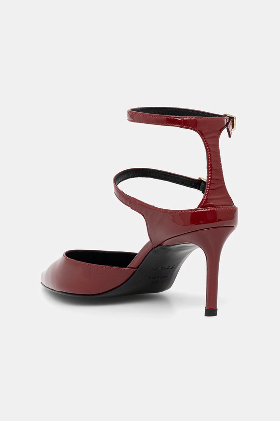 Obuwie BOSS szpilki skórzane Gracey 50552770.607 bordowy