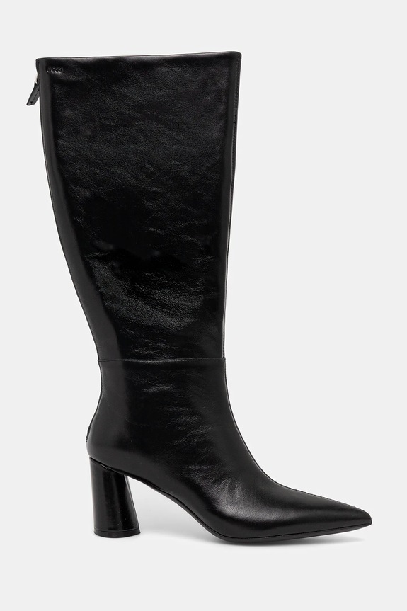 BOSS kozaki skórzane Gracey 50552785.001 czarny AW25