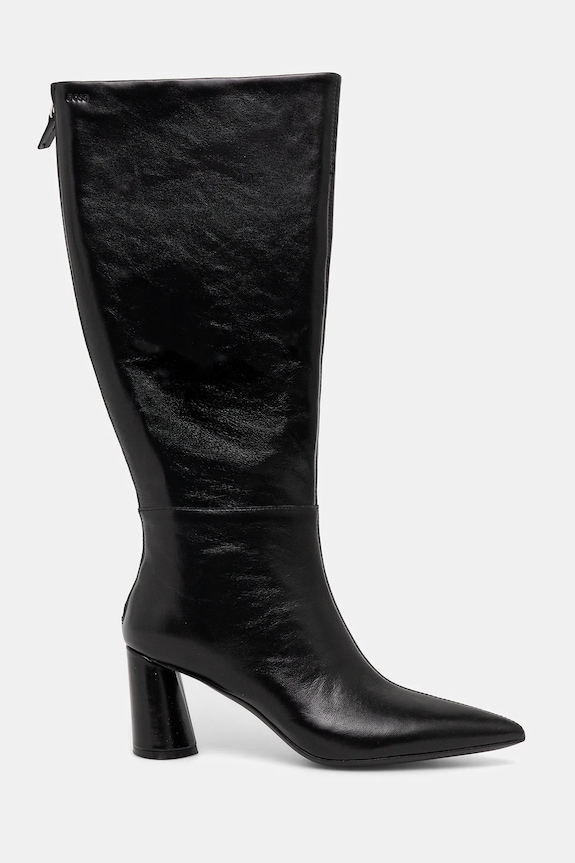 BOSS kozaki skórzane Gracey 50552785.001 czarny AW25