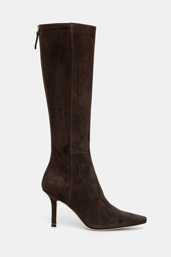 BOSS csizma velúrból Charlize 50553013.502 barna AW25