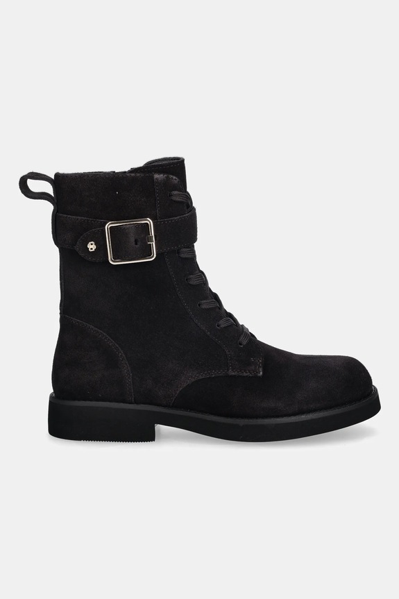 BOSS botki zamszowe Eleri 50552774.502 fioletowy AW25