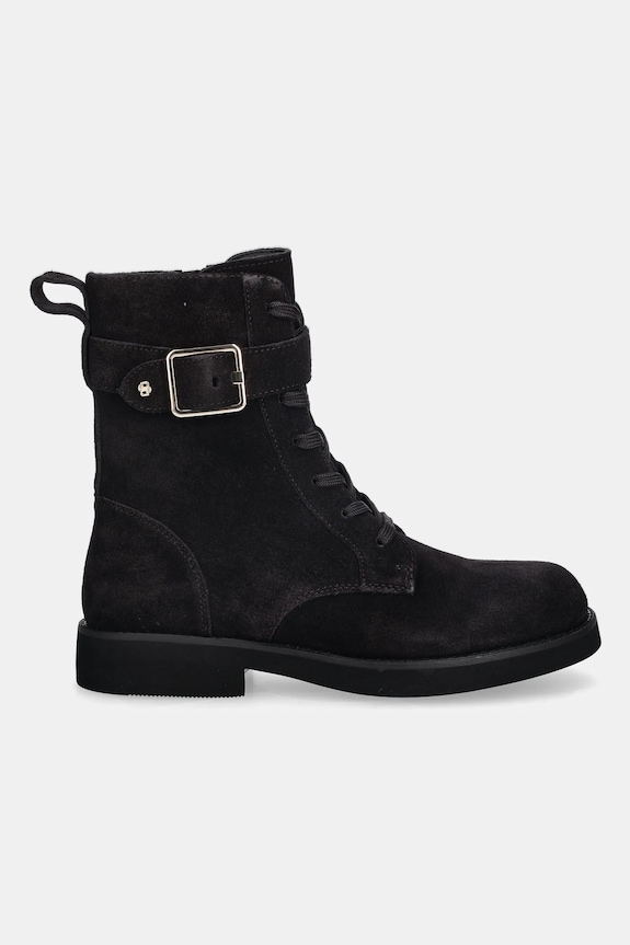 BOSS botki zamszowe Eleri 50552774.502 fioletowy AW25