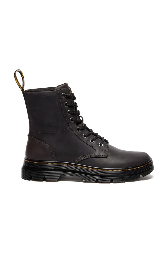 Kožené členkové topánky Dr. Martens Combs usňová koža sivá DM40603020