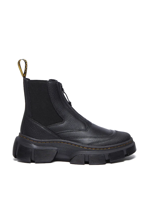 Dr. Martens bőr bokacsizma DMXL Zip Chelsea platform fekete DM41070001