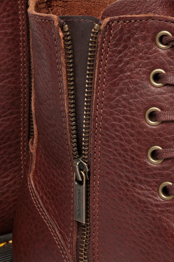 Dr. Martens workery skórzane Jadon DM41324200 bordowy