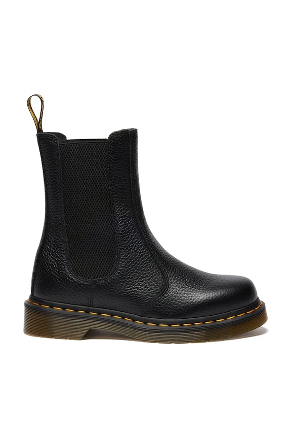 Kožené topánky chelsea Dr. Martens 2976 Hi Chelsea Boot usňová koža čierna DM41404001