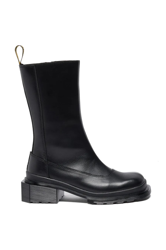 Dr. Martens botki skórzane Maybole Hi słupek czarny DM41993001