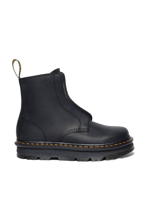 Dr. Martens bőr csizma ZebZag Laceless enyhén szigetelt fekete DM42653001