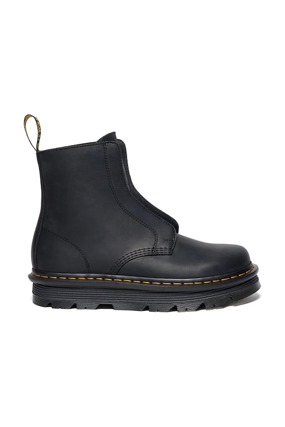 Dr. Martens bőr csizma ZebZag Laceless enyhén szigetelt fekete DM42653001