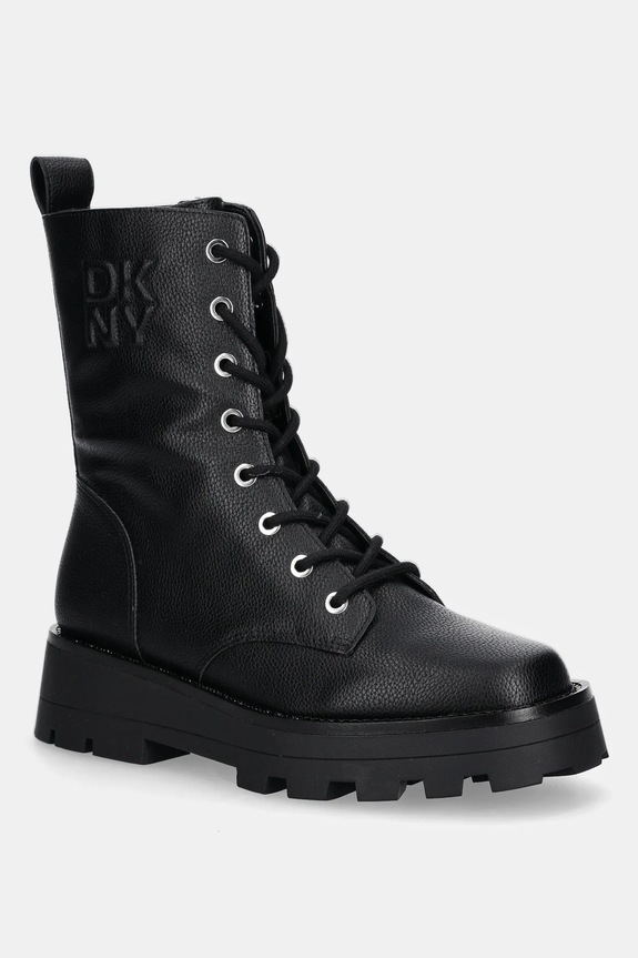 Čizme Dkny Sejal zrnata koža crna K3544872.BLK