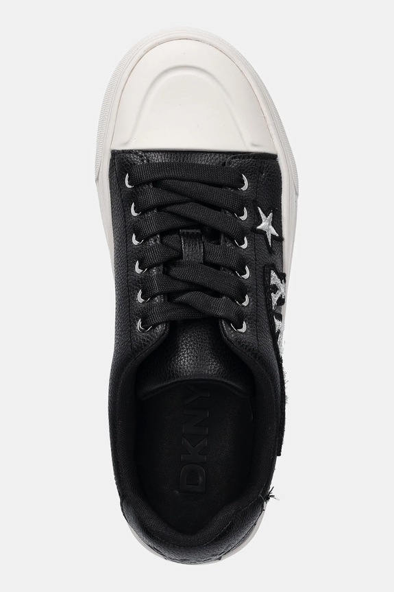 Kožené tenisky Dkny York Star čierna K4588454.BLK