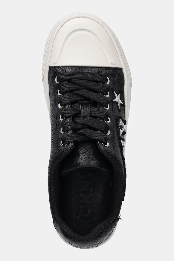 Kožené tenisky Dkny York Star čierna K4588454.BLK