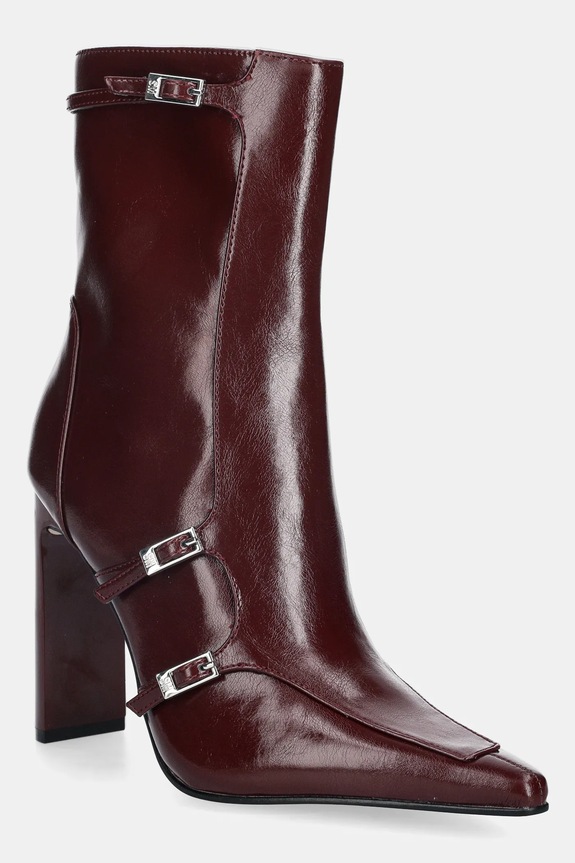 Gležnjače Steve Madden Fastened na patentni zatvarač bordo 11004818.DYQ