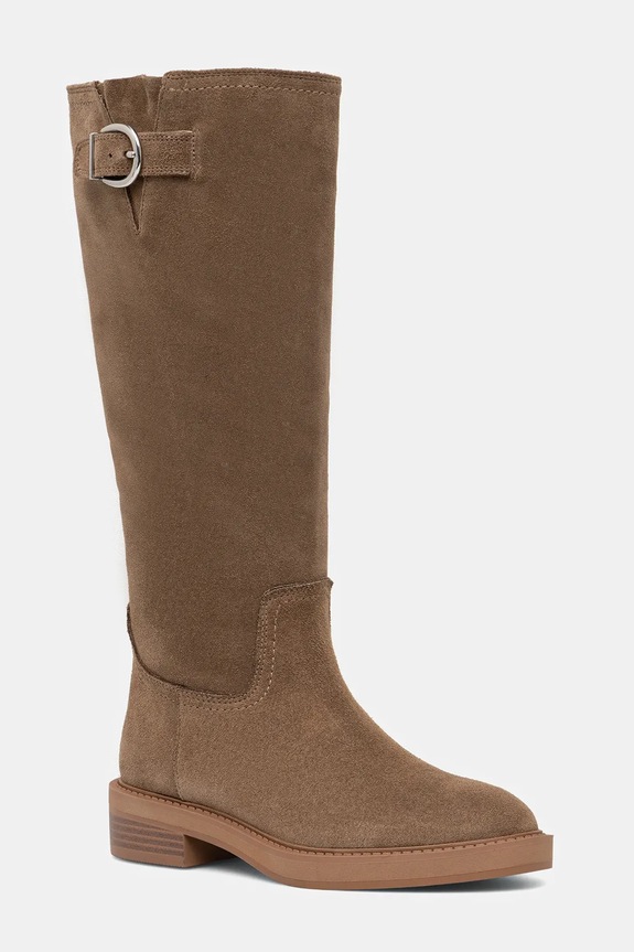 Čizme od brušene kože Steve Madden La Rue na patentni zatvarač bež 11004871.275