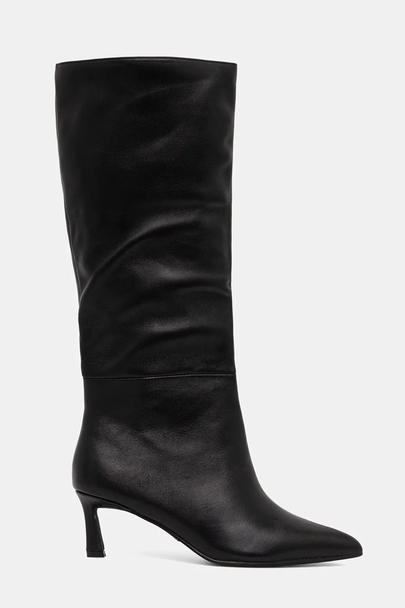 Kožne čizme Steve Madden Lavan 11003290.017 crna AW25