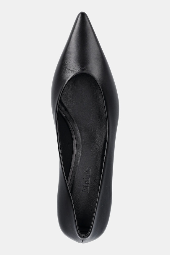 Max Mara stilettos de piele KITTENPUMP negru 2524526131600