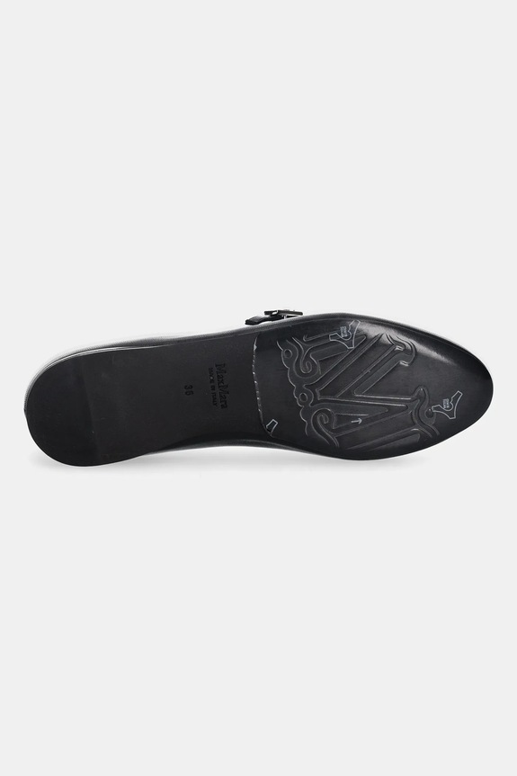 Kožené balerínky Max Mara MMBALLET 2524526311600 čierna