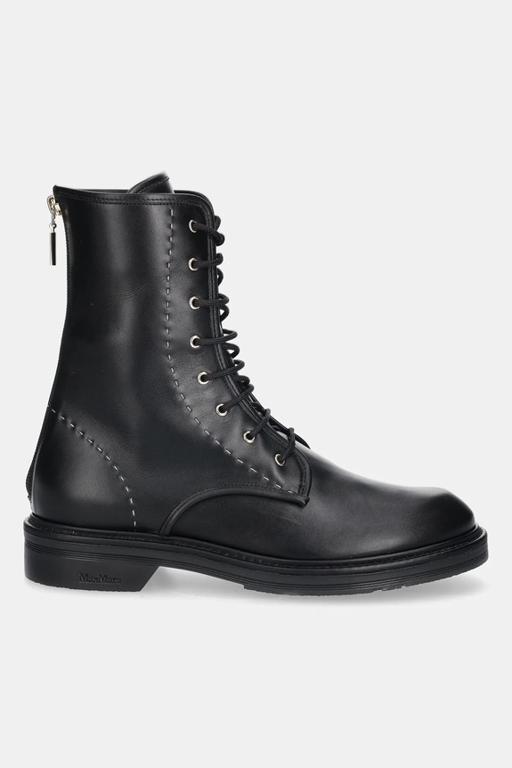Max Mara leather biker boots URBANCOMBACT 2524796031600 black AW25