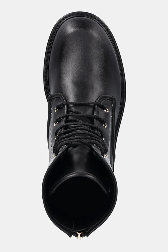 Max Mara leather biker boots URBANCOMBACT black 2524796031600