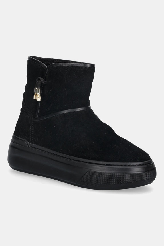 Semišové snehule Furla Nuage Snow Boot zateplené čierna YK30NUA.BX4212.O6000