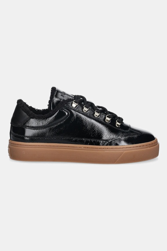 Δερμάτινα sneakers Furla Enjoy Lace-Up Sneaker YK31ENJ.BX4211.O6000 μαύρο SS26