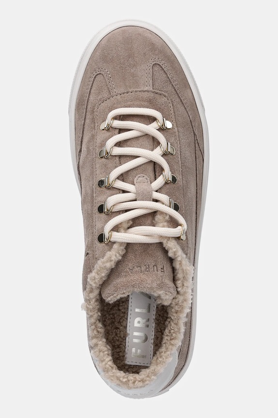 Σουέτ sneakers Furla Enjoy Lace-Up Sneaker μπεζ YK31ENJ.BX4212.2534S