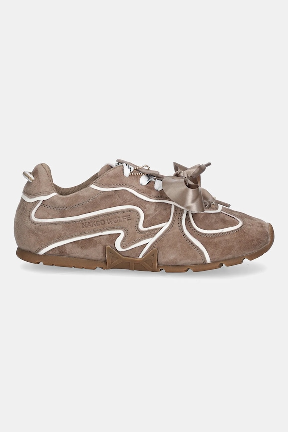 Замшевые кроссовки Naked Wolfe Adored Adored.Mushroom бежевый AW25
