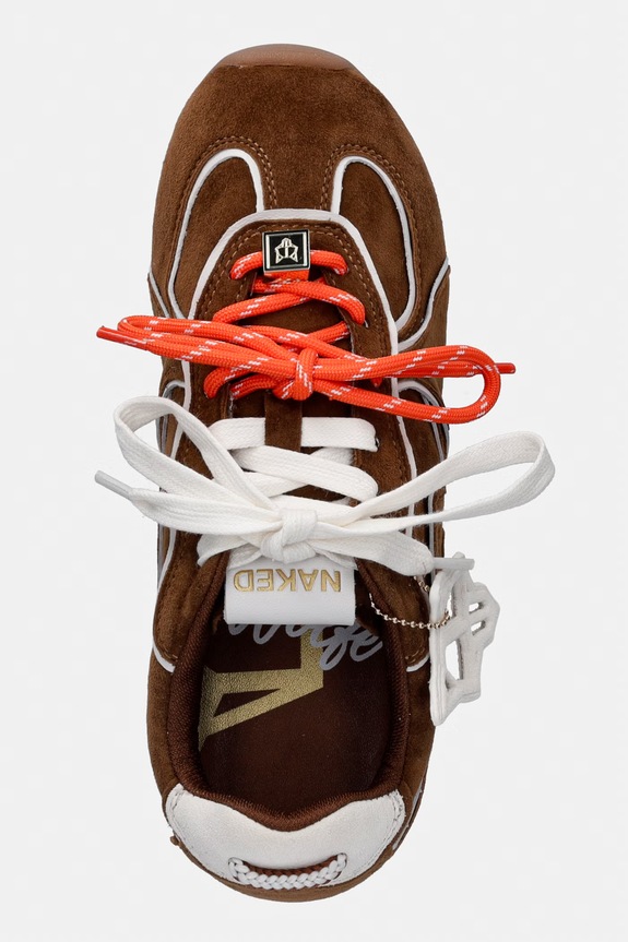 Naked Wolfe Adored sneakers da donna in scamoscio marrone Adored.Tan.White