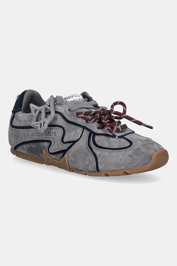 Σουέτ sneakers Naked Wolfe Adored φλατ γκρί Adored.Grey