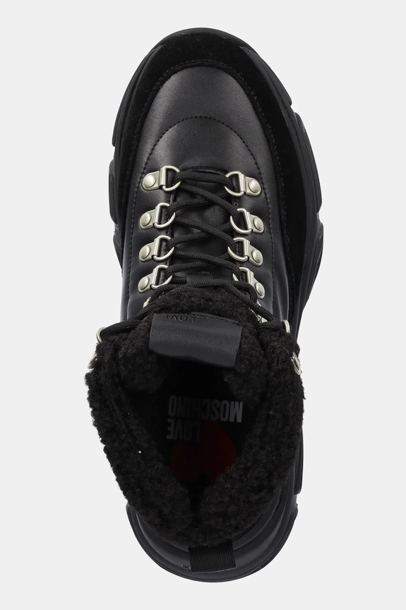 Členkové topánky Love Moschino čierna JA15356G0NIAM00A