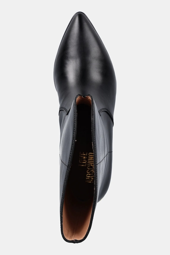 Kožené členkové topánky Love Moschino čierna JA24363G0NIA0000