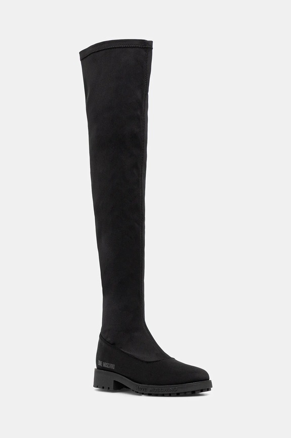 Vysoké čižmy Love Moschino textilný čierna JA26074G0NIM0000
