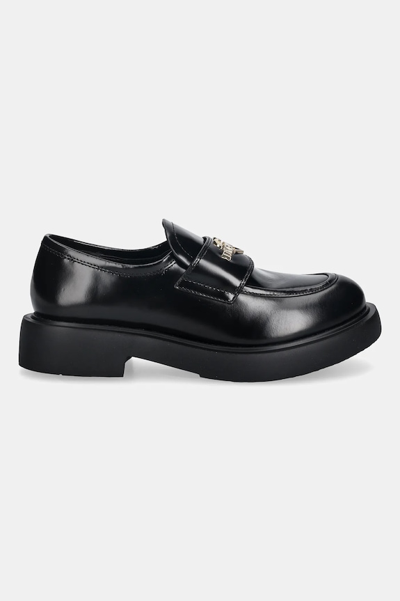 Love Moschino bőr mokaszin JA10404G0NJD0000 fekete AW25