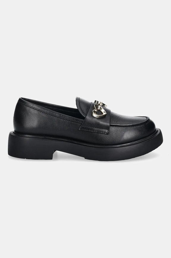 Usnjeni mokasini Love Moschino JA10094G0NIA0000 črna AW25
