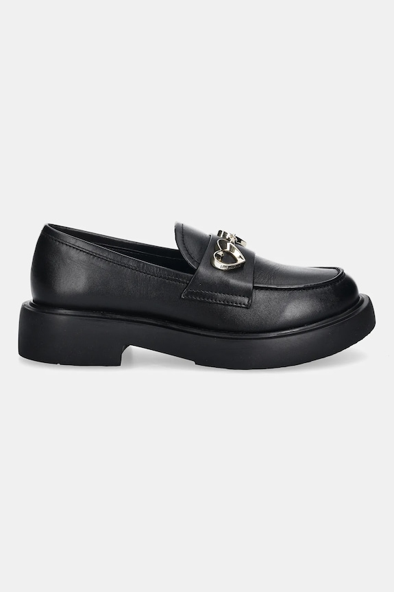 Usnjeni mokasini Love Moschino JA10094G0NIA0000 črna AW25