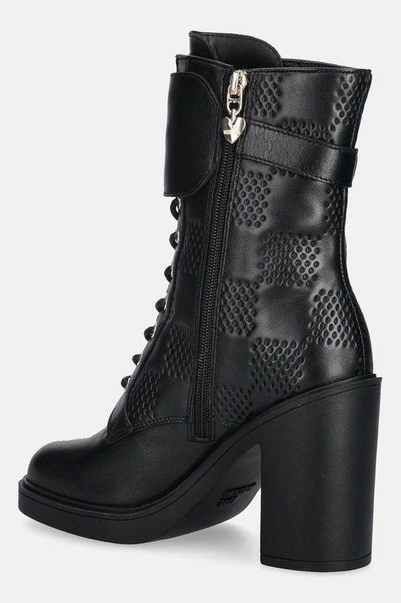 Cipők Love Moschino bőr csizma JA2435AG0NIA0000 fekete