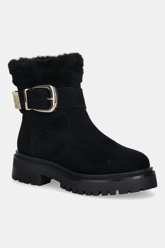 Detské semišové topánky Steve Madden Lodge textilný čierna 11004980.015